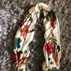 White floral scarf